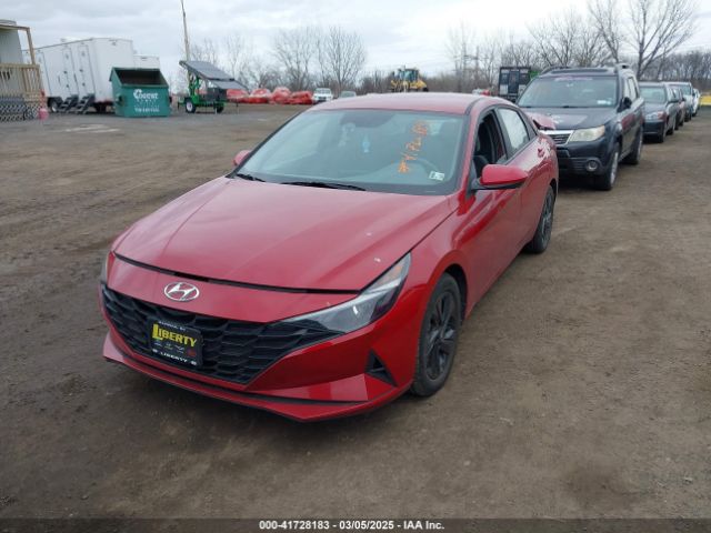 KMHLM4AJ1PU055183 Hyundai Elantra Hybrid Blue