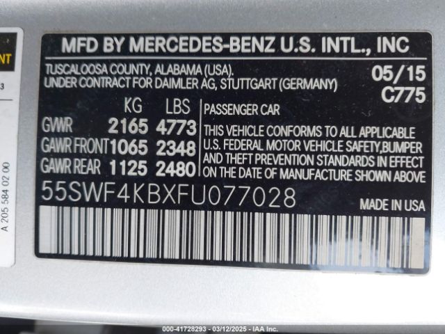 55SWF4KBXFU077028 Mercedes-Benz C 300 4matic/luxury 4matic/sport 4matic
