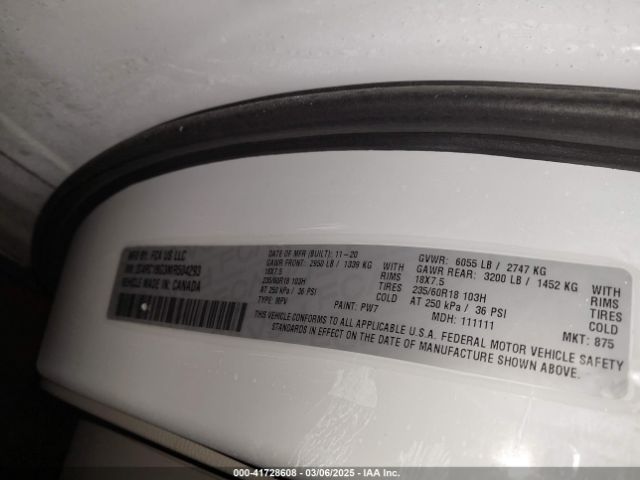 2021 CHRYSLER PACIFICA 2C4RC1BG3MR504293 Photo 8