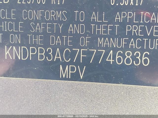 KNDPB3AC7F7746836 KIA Sportage Lx