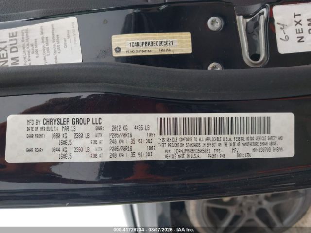 1C4NJPBA9ED505021 Jeep Patriot Sport