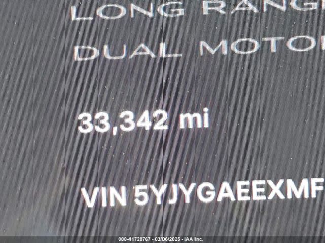5YJYGAEEXMF282633 Tesla Model Y Long Range Dual Motor All-wheel Drive