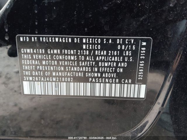 3VW267AJ4GM218082 Volkswagen Jetta 1.4t S