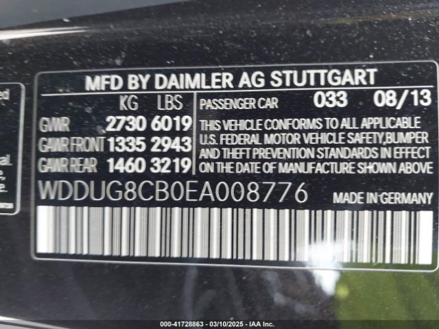 2014 MERCEDES-BENZ S 550 WDDUG8CB0EA008776 Photo 8