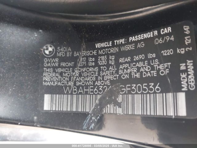 1995 BMW 540 WBAHE6326SGF30536 Photo 8