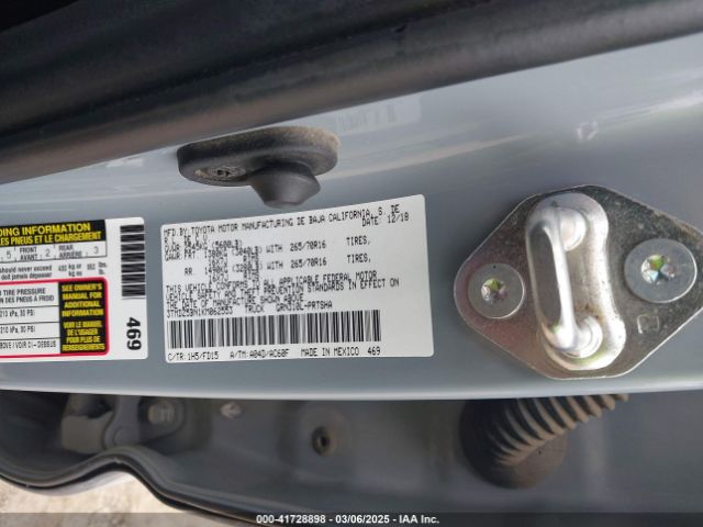 3TMDZ5BN1KM062553 Toyota Tacoma Trd Off Road
