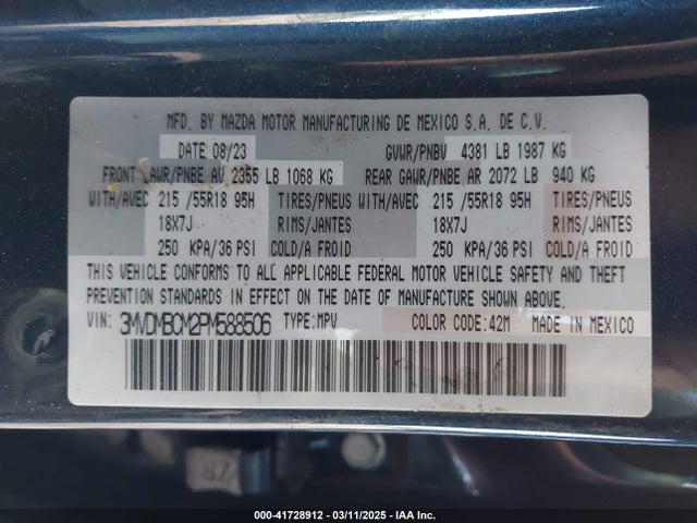3MVDMBCM2PM588506 Mazda Cx-30 2.5 S Preferred