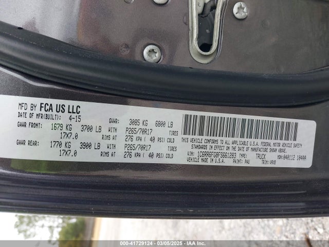 1C6RR6FG8FS661283 RAM 1500 Tradesman