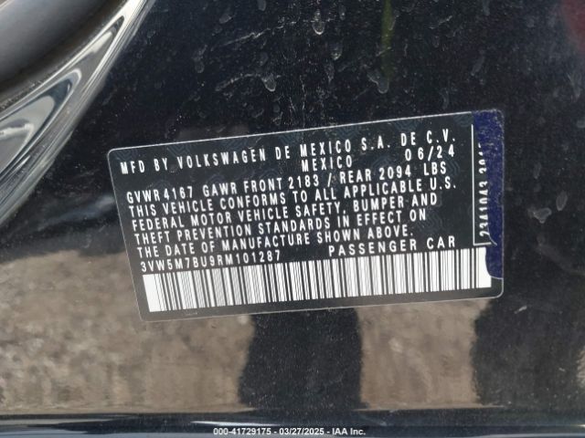 3VW5M7BU9RM101287 Volkswagen Jetta 1.5t S