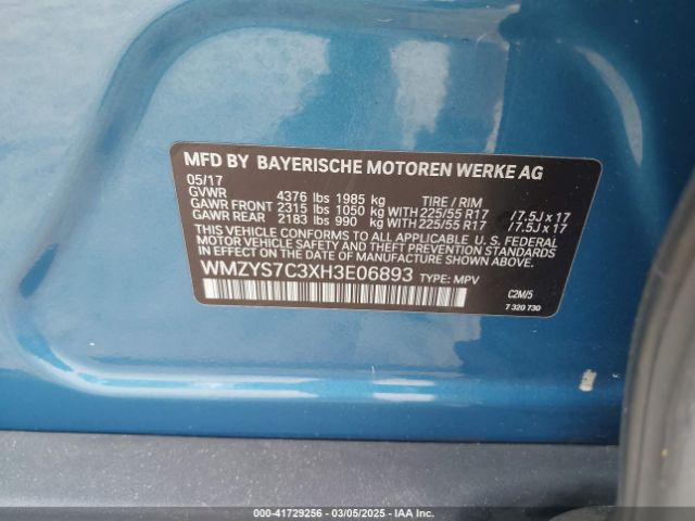 WMZYS7C3XH3E06893 Mini Countryman Cooper