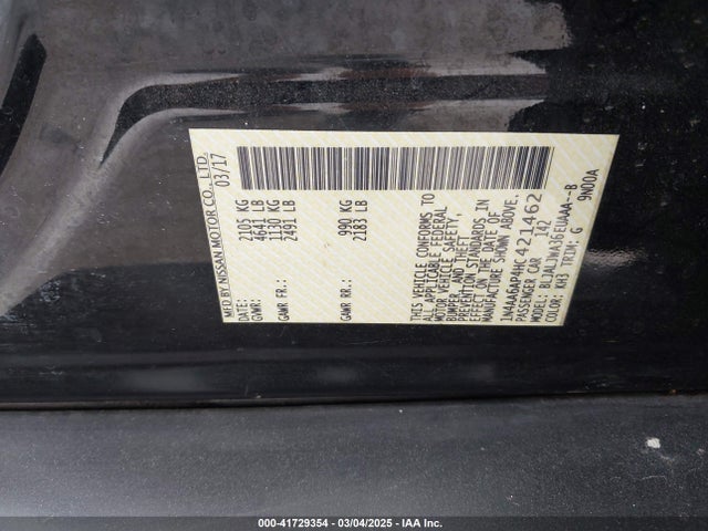Nissan Maxima 3.5 Sv 2017 1N4AA6AP4HC421462 Image 9