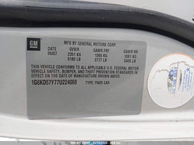 2007 CADILLAC DTS 1G6KD57Y77U224068 Photo 8