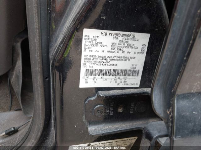 1FT7W2BTXFED03606 Ford F-250 Lariat