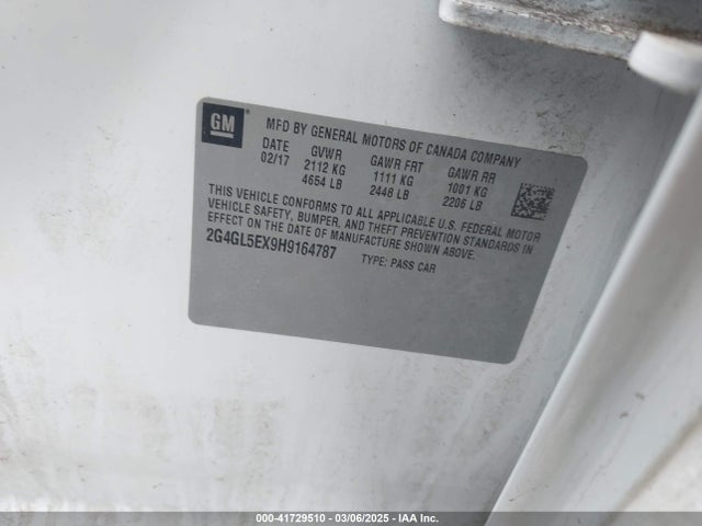 2G4GL5EX9H9164787 Buick Regal Turbo Sport Touring