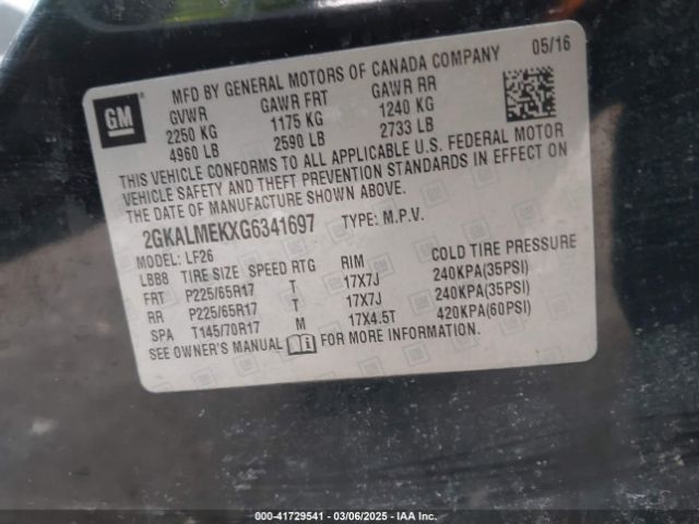 2GKALMEKXG6341697 GMC Terrain Sle-1