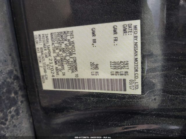 1N4AL3AP0HC217024 Nissan Altima 2.5 Sr