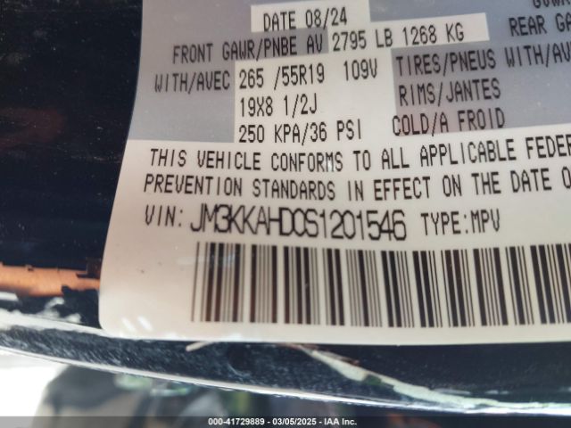 JM3KKAHD0S1201546 Mazda Cx-90 3.3 Turbo Select Package