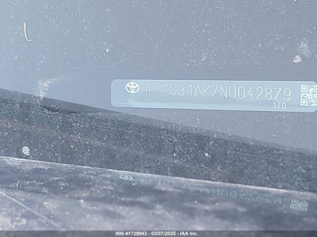 4T1C31AK7NU042879 Toyota Camry Le Hybrid