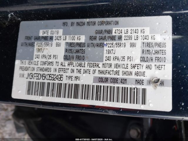 JM3KFBDM6K0592496 Mazda Cx-5 Grand Touring