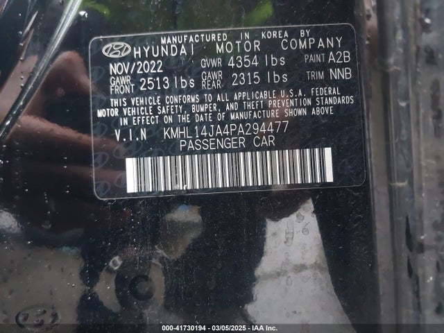 KMHL14JA4PA294477 Hyundai SONATA SEL
