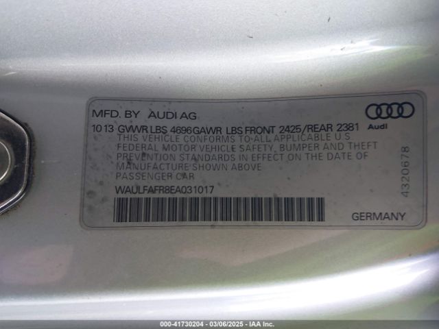 2014 AUDI A5 WAULFAFR8EA031017 Photo 8