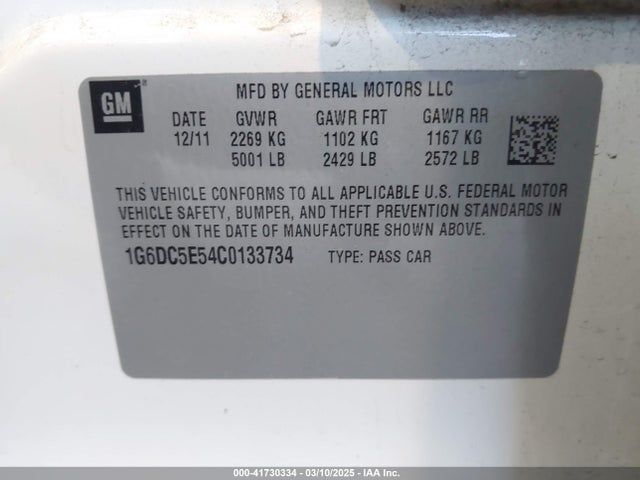 2012 CADILLAC CTS 1G6DC5E54C0133734 Photo 8