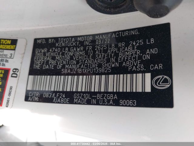 58AJZ1B1XPU139825 Lexus Es 350 F Sport Handling