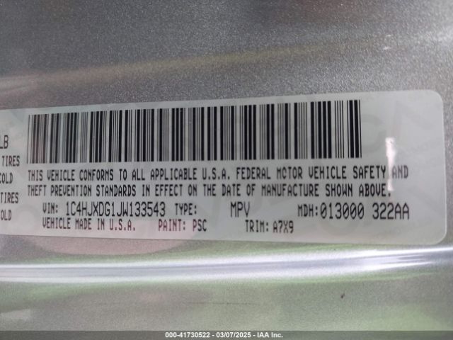 1C4HJXDG1JW133543 Jeep Wrangler Unlimited Sport S 4x4