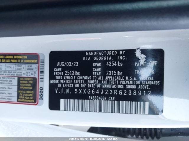 5XXG64J23RG238912 KIA K5 Gt-line