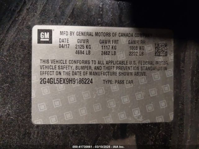 2G4GL5EX9H9186224 Buick Regal Turbo Sport Touring