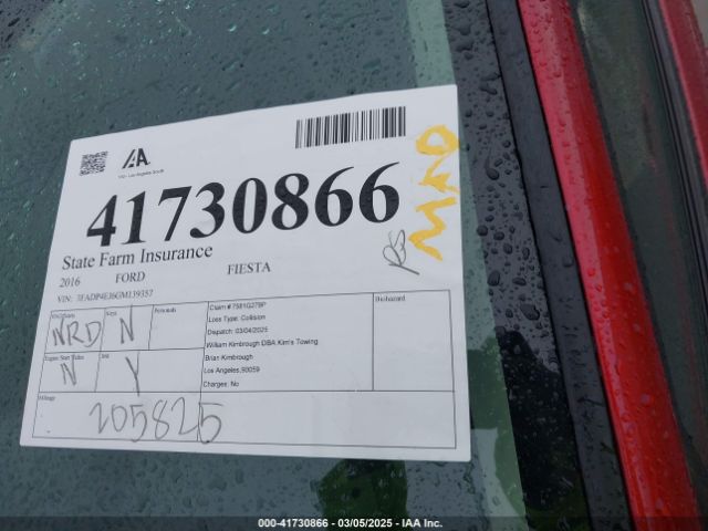 3FADP4EJ6GM139357 Ford FIESTA SE