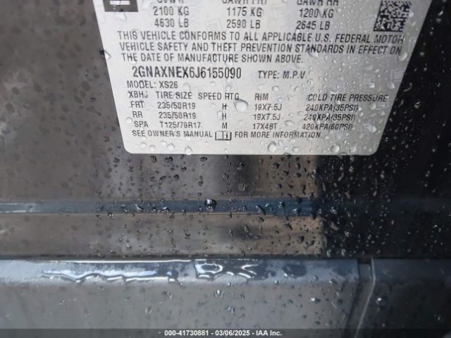 2GNAXNEX6J6155090 Chevrolet Equinox Premier