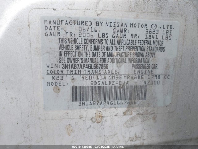 Nissan SENTRA SV 2016 3N1AB7AP4GL667866 Image 9
