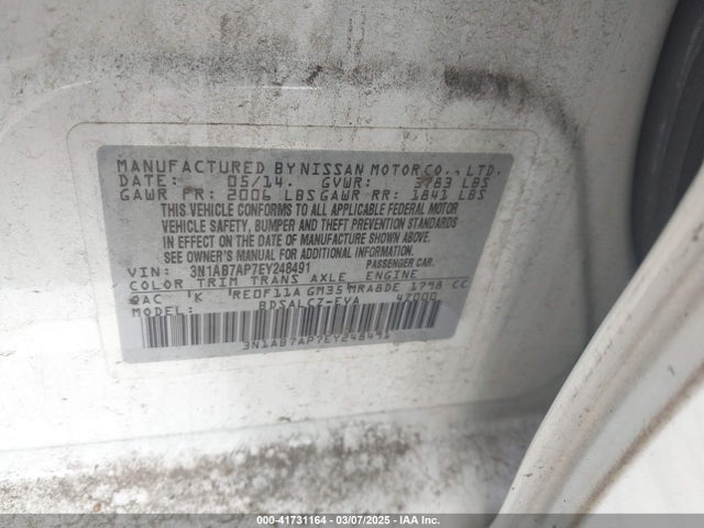 Nissan SENTRA S 2014 3N1AB7AP7EY248491 Image 9