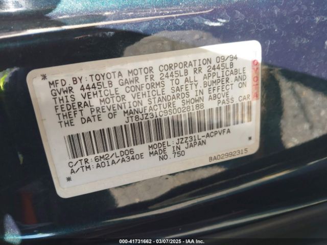 1995 LEXUS SC JT8JZ31C9S0028188 Photo 8