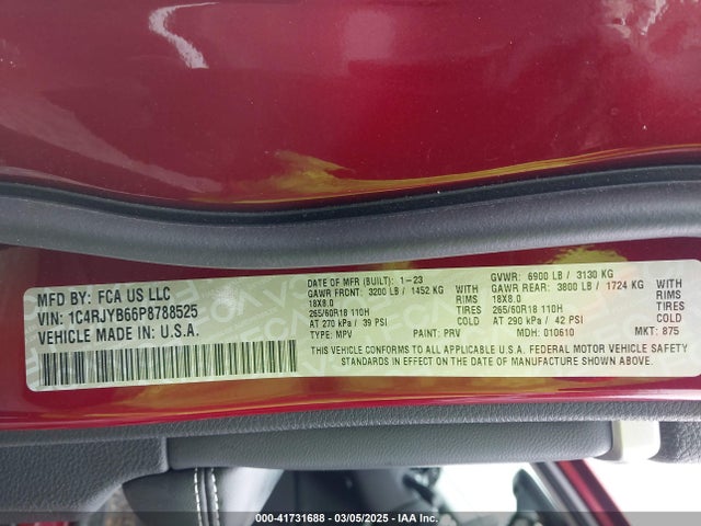 1C4RJYB66P8788525 Jeep Grand Cherokee 4xe