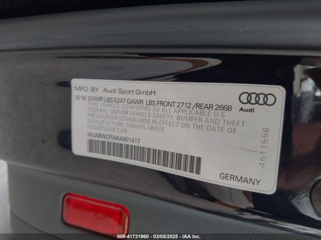 2019 AUDI RS 5 WUABWCF56KA901417 Photo 8