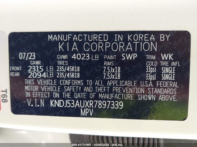 KIA Soul Gt-line 2024 KNDJ53AUXR7897339 Image 9
