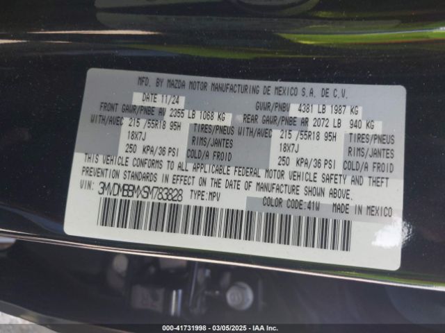 3MVDMBBMXSM783828 Mazda Cx-30 2.5 S Select Sport