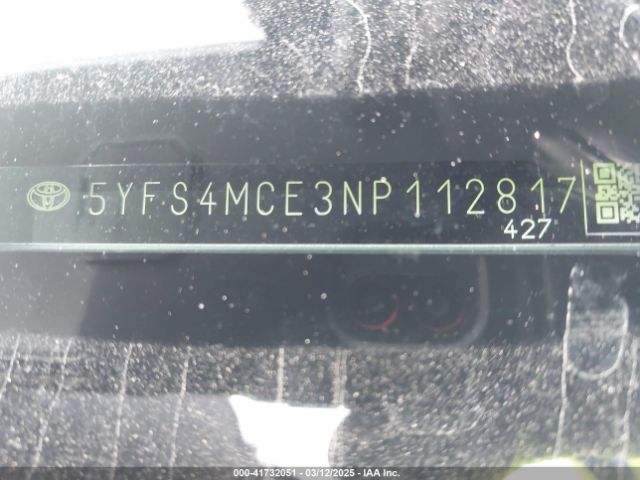 5YFS4MCE3NP112817 Toyota Corolla Se Apex Edition
