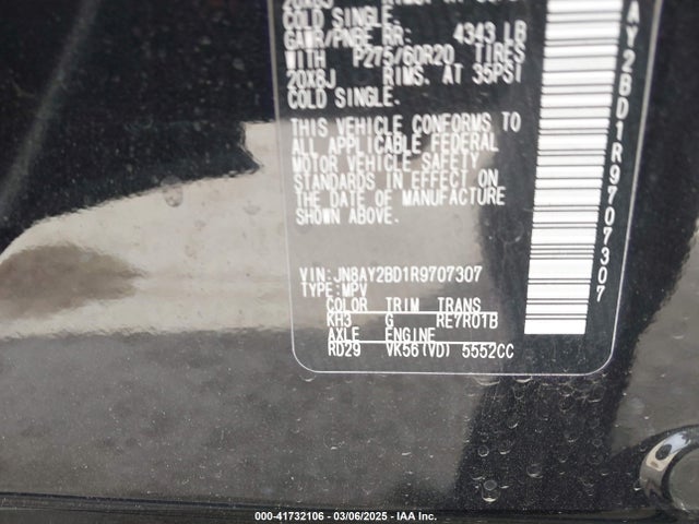 JN8AY2BD1R9707307 Nissan 2024