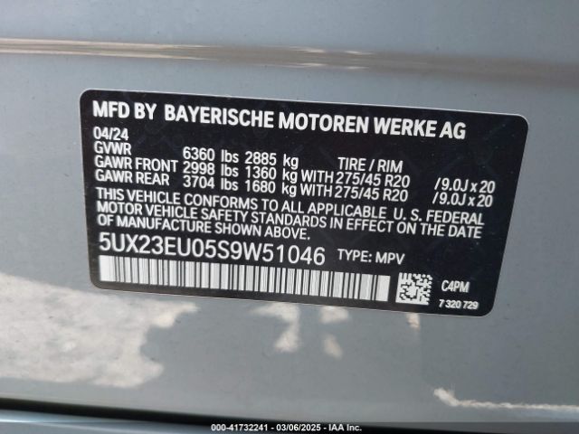 5UX23EU05S9W51046 BMW X5 Xdrive40i