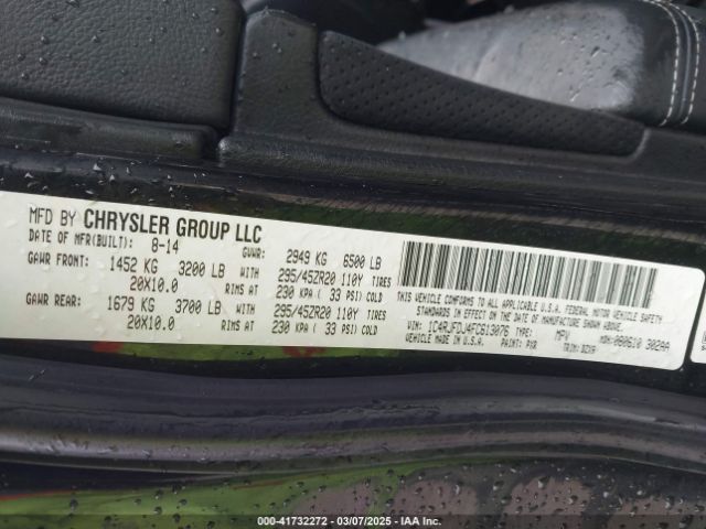 1C4RJFDJ4FC613076 Jeep Grand Cherokee