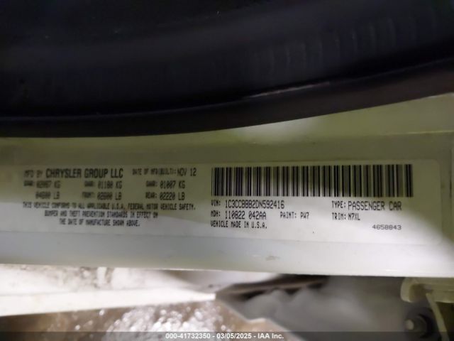 2013 CHRYSLER 200 1C3CCBBB2DN592416 Photo 8