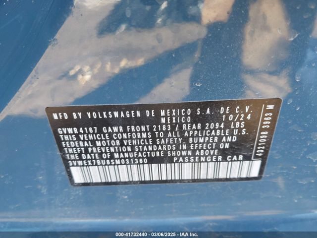 3VWEX7BU8SM031360 Volkswagen Jetta 1.5t Se