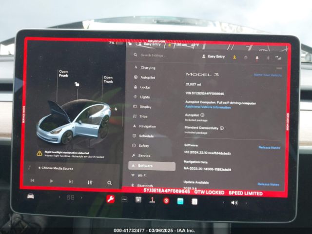 5YJ3E1EA4PF569645 Tesla Model 3 Rear-wheel Drive