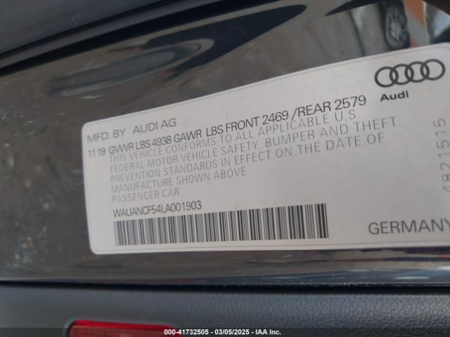 2020 AUDI A5 SPORTBACK WAUANCF54LA001903 Photo 8