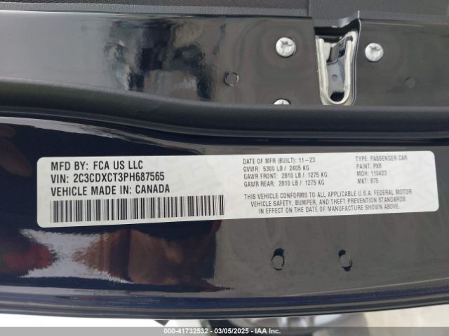 2C3CDXCT3PH687565 Dodge CHARGER R/T