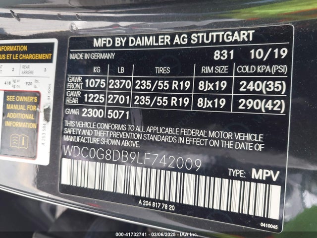 WDC0G8DB9LF742009 Mercedes-Benz GLC 300
