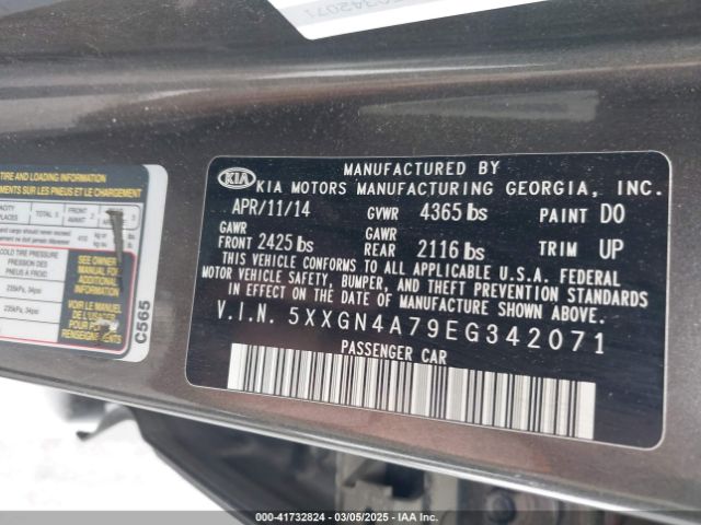 5XXGN4A79EG342071 KIA OPTIMA EX